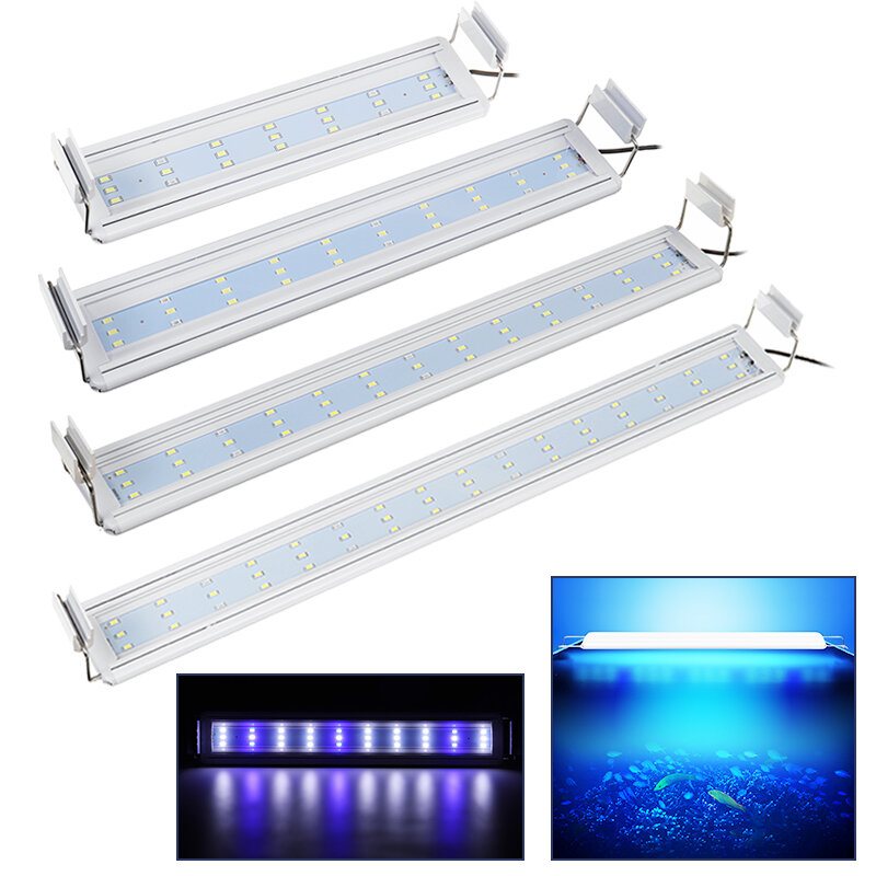 30-60cm Led Aquarium Light Full Spectrum Plant Multi-color Fish Tank Lamp Us Plug