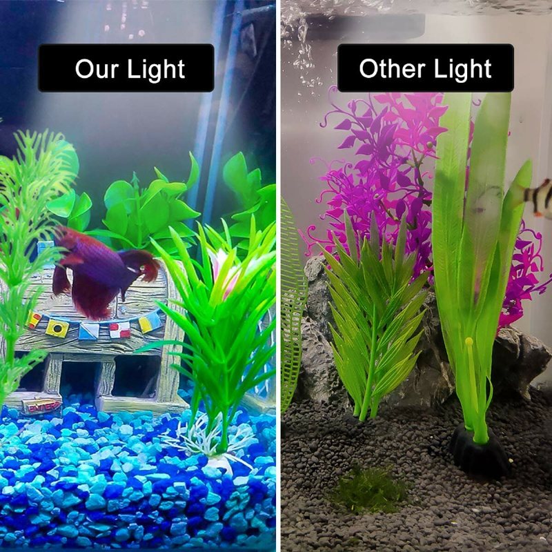 30-60cm Led Aquarium Light Full Spectrum Plant Multi-color Fish Tank Lamp Us Plug