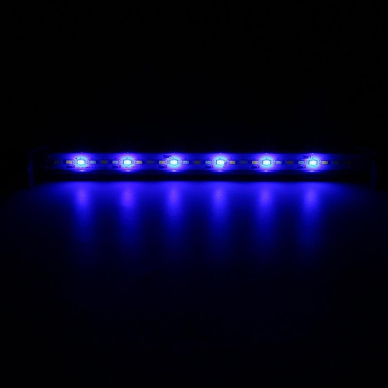 30 cm 27 Led Fish Tank Aquarium Light Vit Blå Lampklämma På Vattentät Bar Ac110-240v