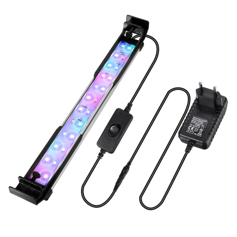 32cm 24led Rgb Aquarium Fish Tank Light 2 Lägen Dubbel Dränering Vatten Gräs Lampa