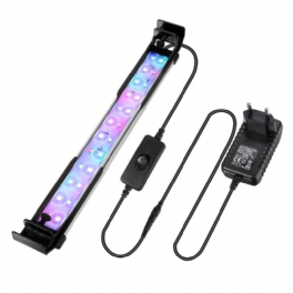 32cm 24led Rgb Aquarium Fish Tank Light 2 Lägen Dubbel Dränering Vatten Gräs Lampa