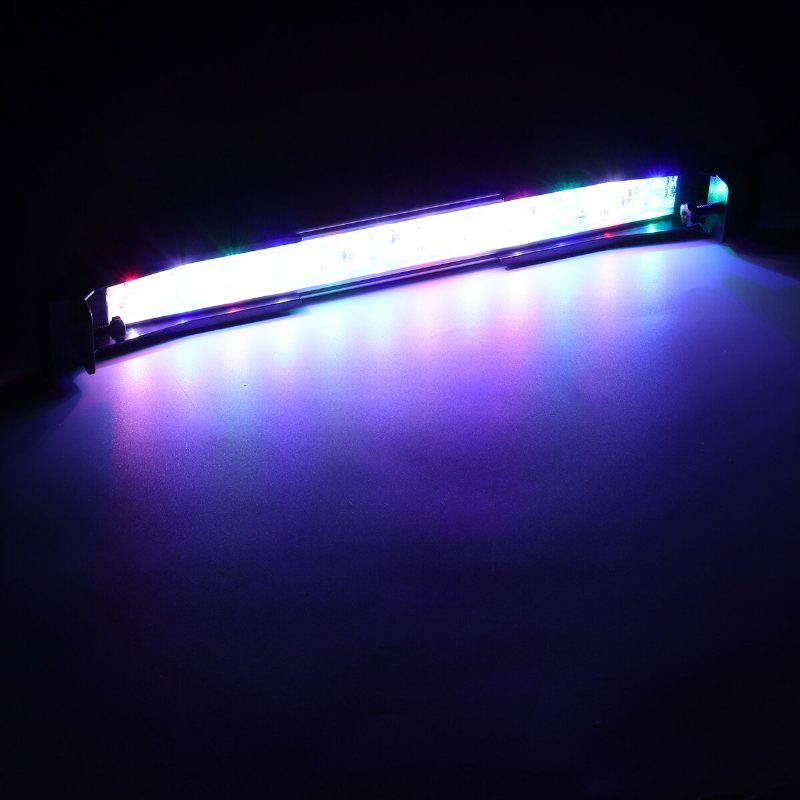 32cm 24led Rgb Aquarium Fish Tank Light 2 Lägen Dubbel Dränering Vatten Gräs Lampa