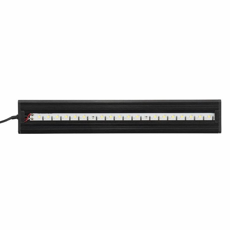 3.5w 25cm Justerbar 2835 Led Aquarium Fish Tank Super Slim Light Lampa Svart