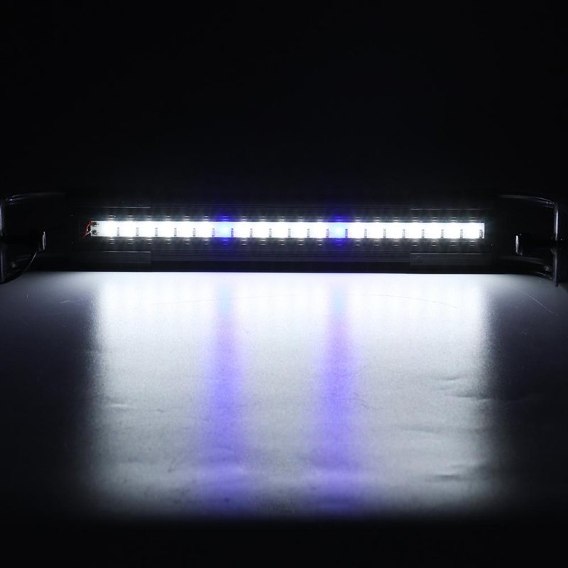 3.5w 25cm Justerbar 2835 Led Aquarium Fish Tank Super Slim Light Lampa Svart