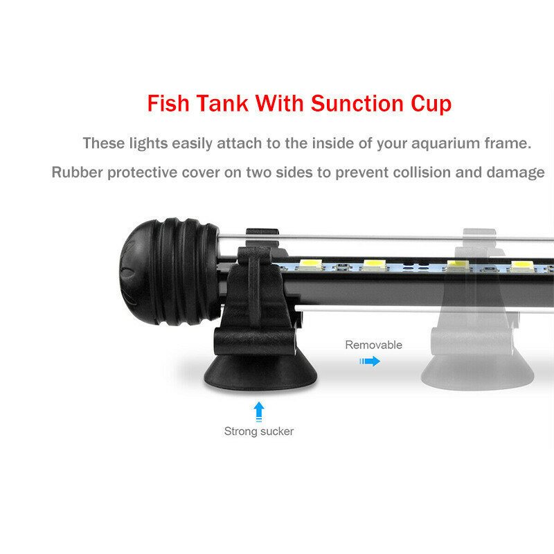 38cm Bluetooth App Rgb Led Aquarium Fish Tank Lights Dränkbar Strip Bar Lampa