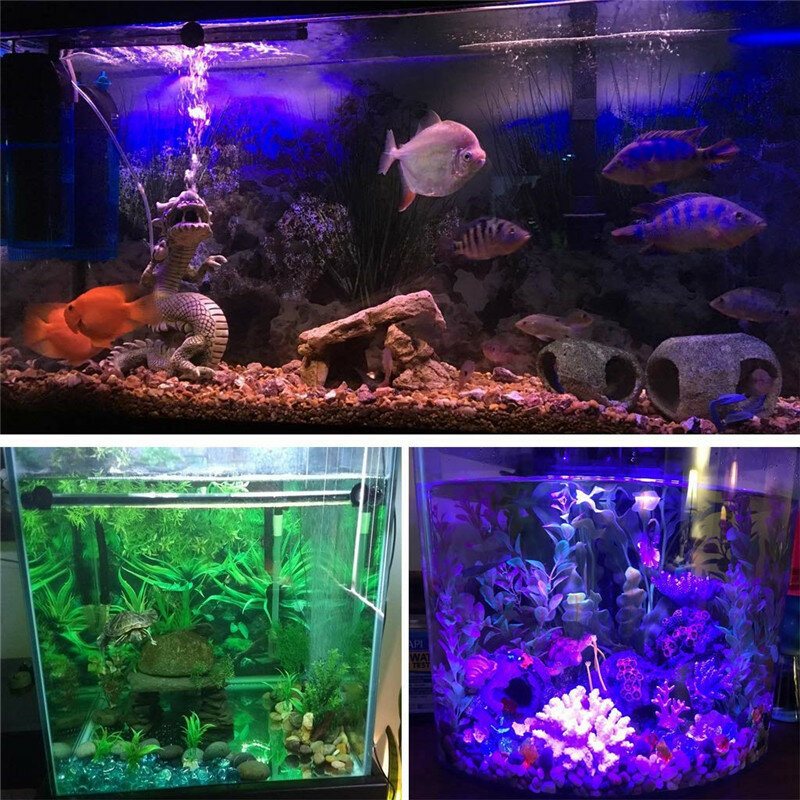 38cm Bluetooth App Rgb Led Aquarium Fish Tank Lights Dränkbar Strip Bar Lampa