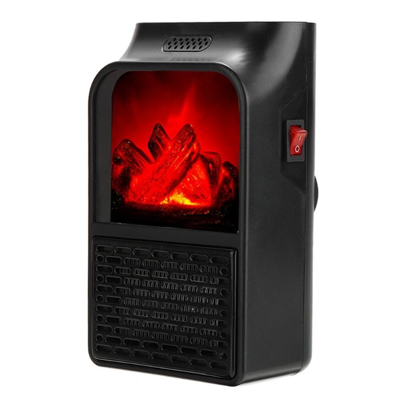 3d Flame Heater 500w Väggfäste Elektrisk Elspis Ved Luftvärmare Fjärrkontroll Ac220v-240v