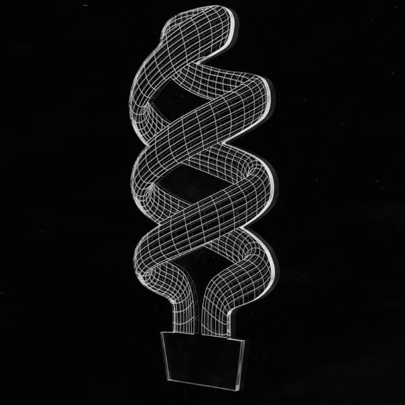 3d Tornado Illusion Led Bordsbordslampa Usb 7 Färgskiftande Nattlampa