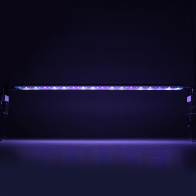 48.5 cm Aluminium Justerbar Led Aquarium Light Fish Tank Panel Lampa Blå+vit Ac220v