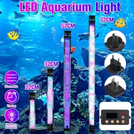 52cm Super Slim Rgb Led Aquarium Lighting Aquatic Plant Light Fish Tank Lamp Vattentät Clip On For