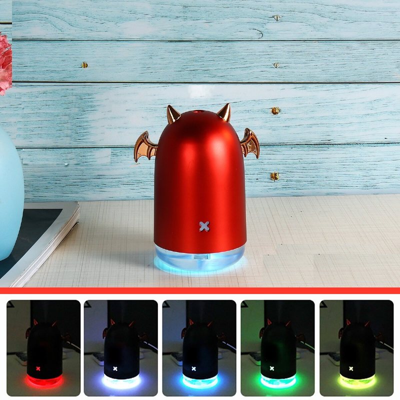 7 Led-luftfuktare Usb-renare Mist Aroma Eterisk Oil Diffuser Halloween-present