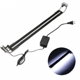 8w 50cm Justerbar 2835 Led Aquarium Fish Tank Super Slim Light Lamp Black