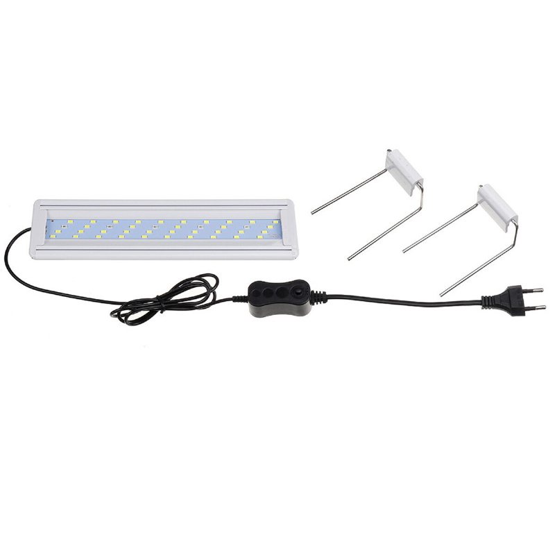 8w Led Fish Tank Light 30cm Aquarium Bracket Clip Lighting Utdragbar Aquatic Plant För 30-40cm