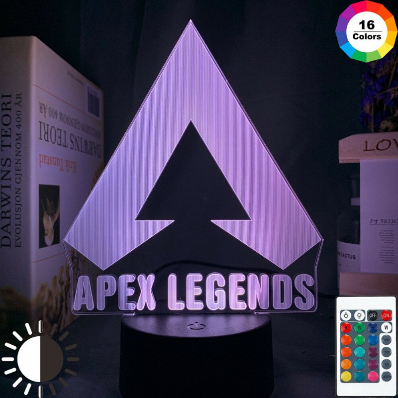 Apex Legends Logo Nattlampa Led Färgskiftande Ljus För Spelrumsinredning Idéer Cool Event Pris Spelare Födelsedag Present Usb-lampa