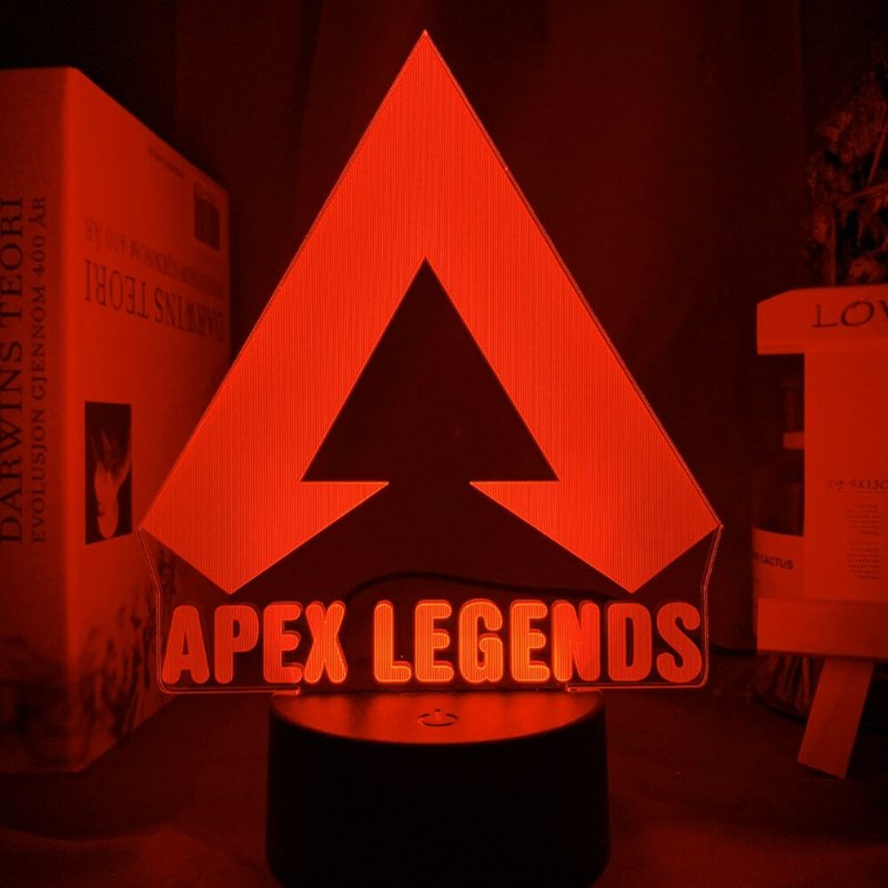 Apex Legends Logo Nattlampa Led Färgskiftande Ljus För Spelrumsinredning Idéer Cool Event Pris Spelare Födelsedag Present Usb-lampa