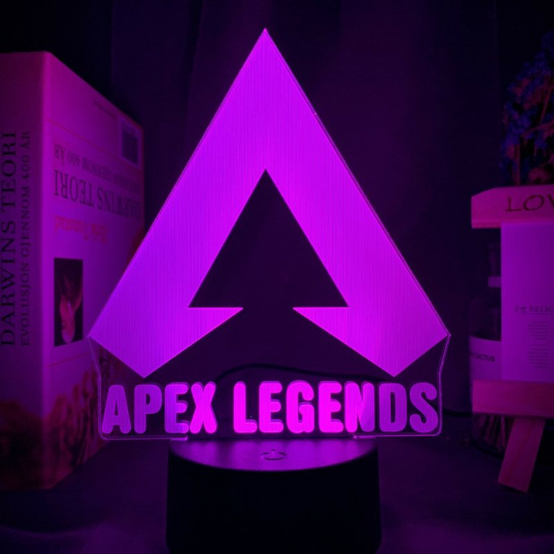 Apex Legends Logo Nattlampa Led Färgskiftande Ljus För Spelrumsinredning Idéer Cool Event Pris Spelare Födelsedag Present Usb-lampa