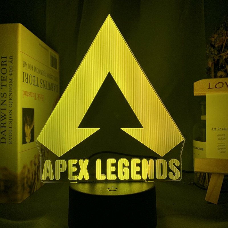 Apex Legends Logo Nattlampa Led Färgskiftande Ljus För Spelrumsinredning Idéer Cool Event Pris Spelare Födelsedag Present Usb-lampa