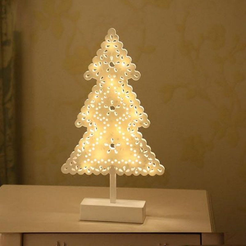 Batteridriven Star Christmas Tree Heart Led Nattljus Bordslampa Heminredning