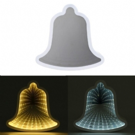 Creative Cute Bell Spegellampa Led Tunnel Nattljus För Kid Gift Atmosphere Light Vit/varmvit