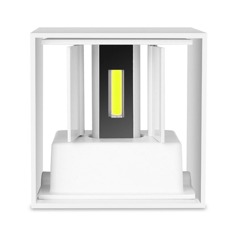 Dx-ct1 Ac 220v Vattentät 7w Aluminium Cube Cob Led Vägglampa Ljus Modern Hembelysning