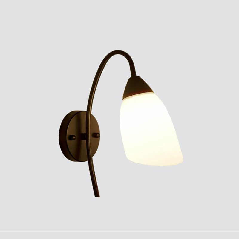 E27 Modern Vägglampa Led Sovrumslampor Glas Sconce Trappbelysningsarmaturer