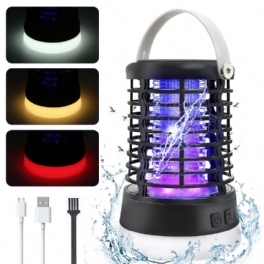 Elfeland 500-1000v Power Grid Led Elektrisk Mosquito Killer Light Med Uv-ljus Myggfälla Utomhus Ip65 Vattentät Usb Uppladdningsbar