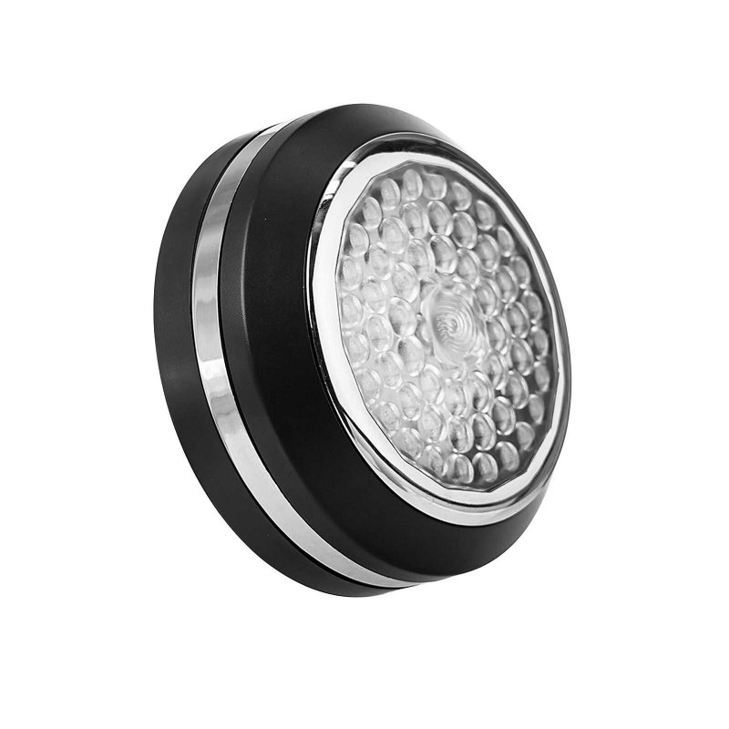 Elfeland 6pcs Dc 4.5v Rgb 3800-4000k 4 Lägen Touch Round Cabinet Light Med 2pcs Fjärrkontroll För Sovrummet