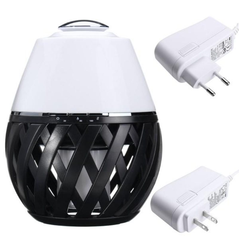 Färgglad Led Torch Flame Flicker Nattljus Luftfuktare Aroma Oil Diffuser Luftrenare