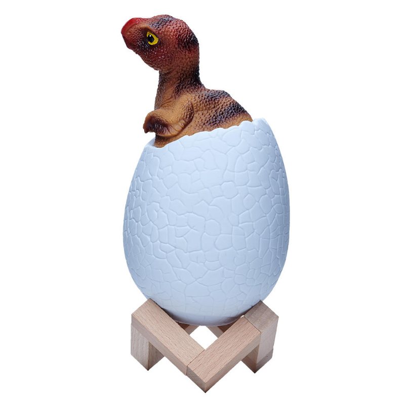 Kl-02 Dekorativ 3d Oviraptor Dinosaur Egg Smart Nattljus Touch Switch 3 Färger Ändra Led Nattlampa För Julklapp