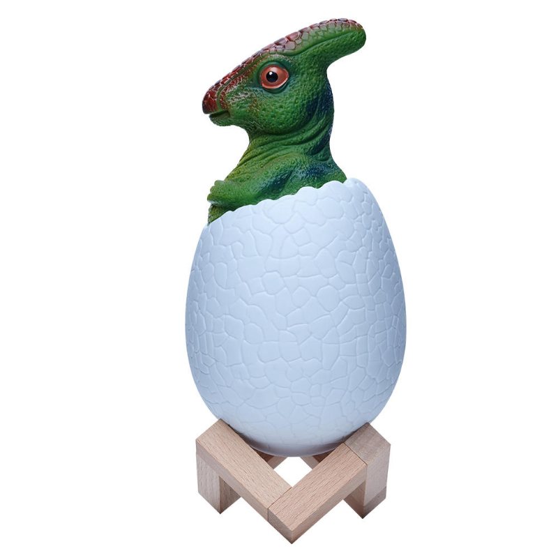 Kl-02 Dekorativ 3d Ställföreträdande Dinosaurieägg Smart Nattljus Touch Switch 3 Färger Ändra Led Nattlampa För Julklappar