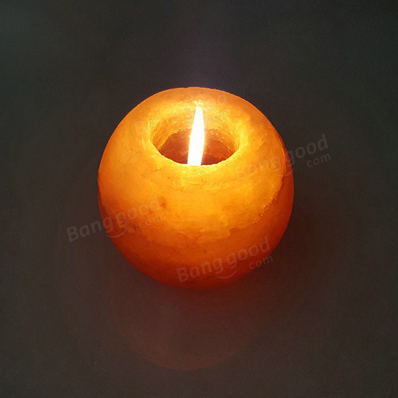 Kristall Himalaya Nattljus Ljusstake Natural Salt Rock Tea Light Luftrenande Bordslampa