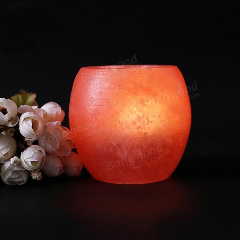 Kristall Himalaya Nattljus Ljusstake Natural Salt Rock Tea Light Luftrenande Bordslampa