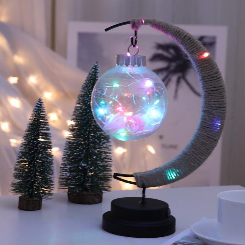 Led Moon Wishing Ball Modeling Light Crescent Shape Memorial Lampa För Heminredning