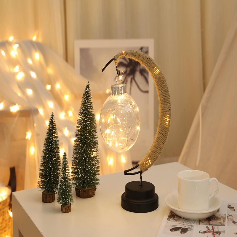 Led Moon Wishing Ball Modeling Light Crescent Shape Memorial Lampa För Heminredning