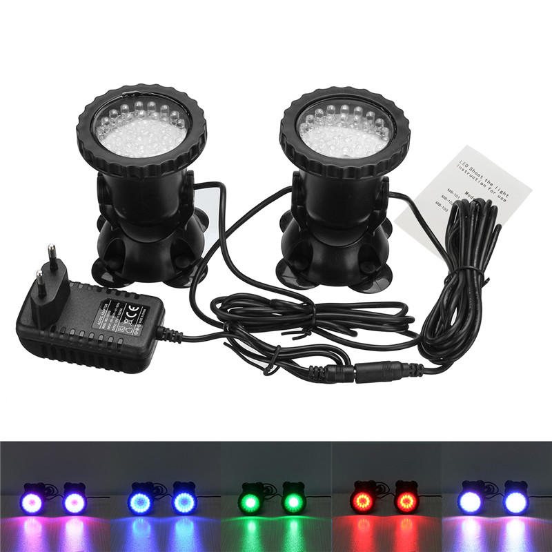 Led Vattentät Färgglad Spot Light Aquarium Fish Tank Underwater Pool Ac100-240v