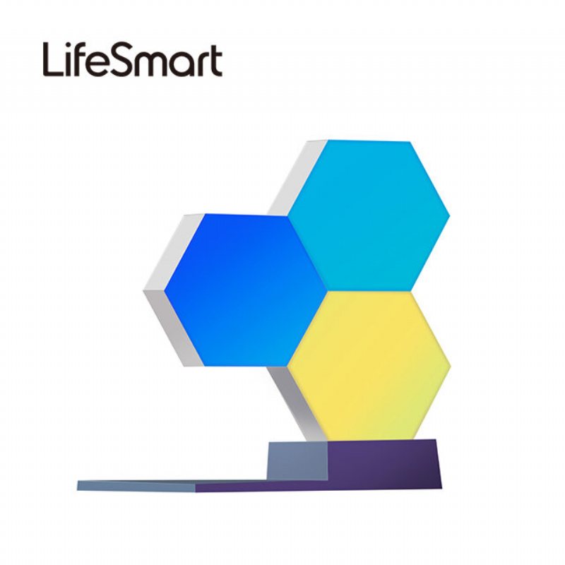 Lifesmart Cololight Led Quantum Light Smart Geometri Montering Av Diy-lampa Wifi Arbeta Med Google Assistant Alexa App Control