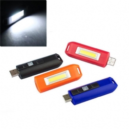 Mini 0.5w Usb Uppladdningsbar Cob Led Nyckelring Ljus Ficklampa