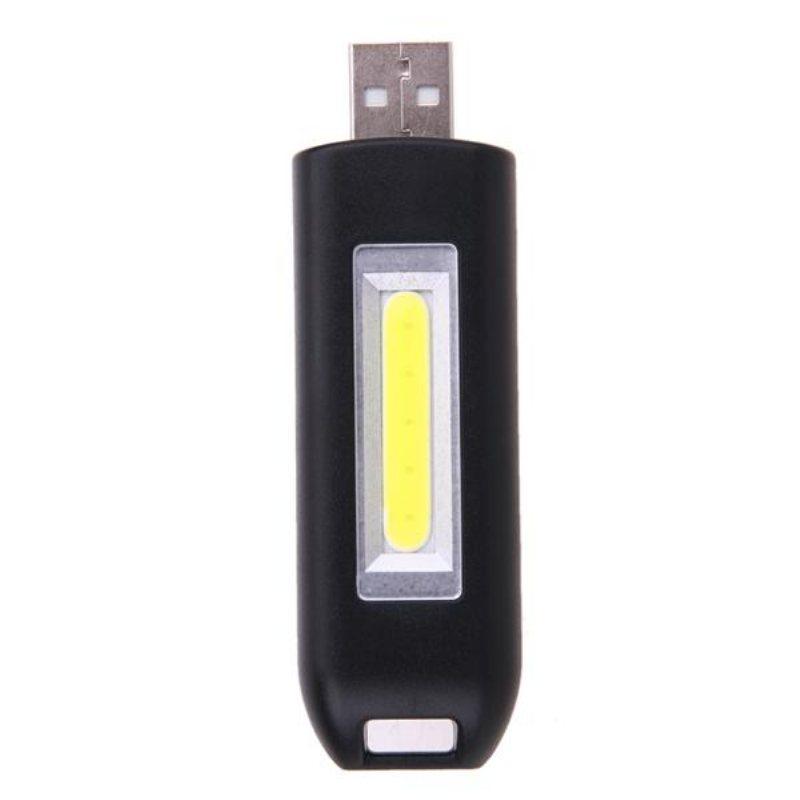 Mini 0.5w Usb Uppladdningsbar Cob Led Nyckelring Ljus Ficklampa