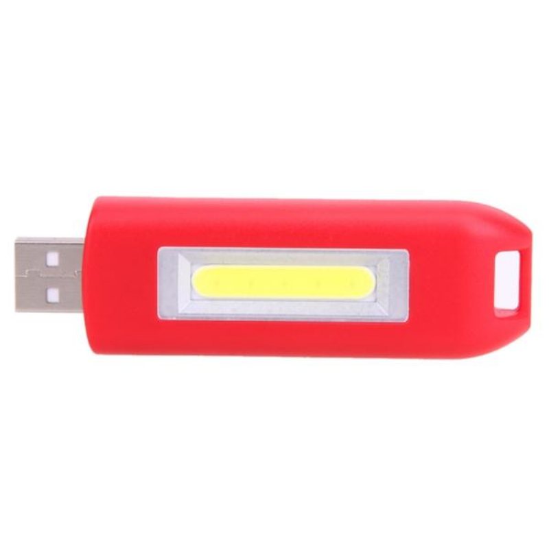 Mini 0.5w Usb Uppladdningsbar Cob Led Nyckelring Ljus Ficklampa