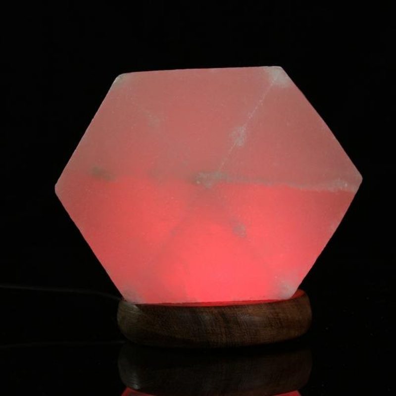 Natural Crystal Rock Usb-saltlampa Färgglad Led-nattljusdekor