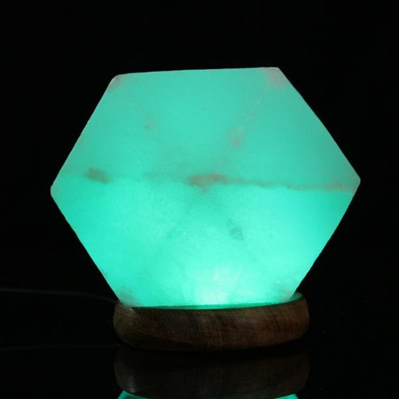 Natural Crystal Rock Usb-saltlampa Färgglad Led-nattljusdekor