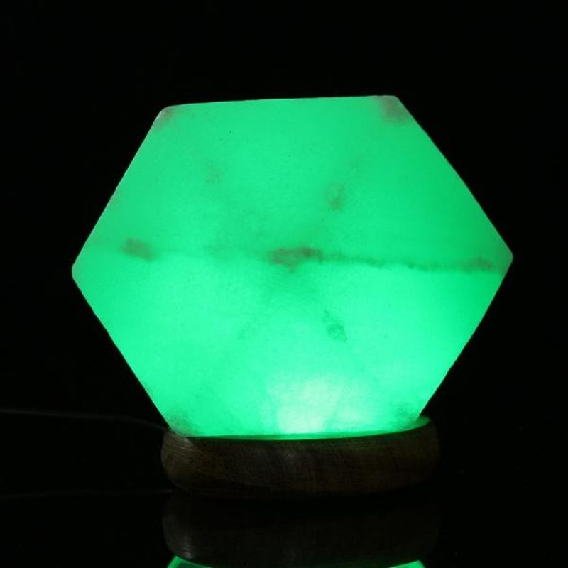 Natural Crystal Rock Usb-saltlampa Färgglad Led-nattljusdekor