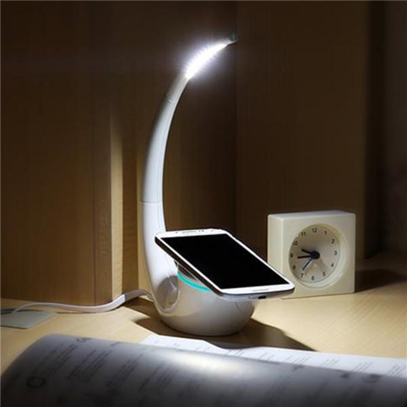 Phantom Qi Intelligent Energy Save Trådlös Laddare Bordslampa För Apple Samsung S6 Iwatch