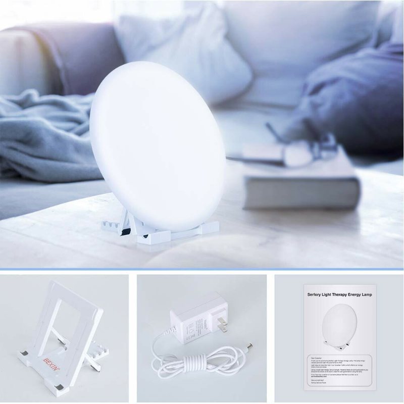 Relassy Light Therapy Lamp Uv-fri 10000 Lux Led Ljusvit Beröringskontroll För Terapiljus Med 3 Justerbara Ljusstyrka Minnesfunktion Och Kompakt Storlek