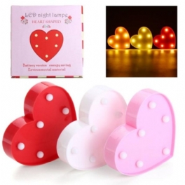 Söt 11 Led Marquee Heart Night Light Batterilampa Baby Kids Sovrum Heminredning