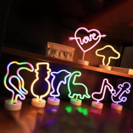 Uppgradera Neon Night Light Rabbit Vibrato Anchor Bigmouth Bird Creative Spot