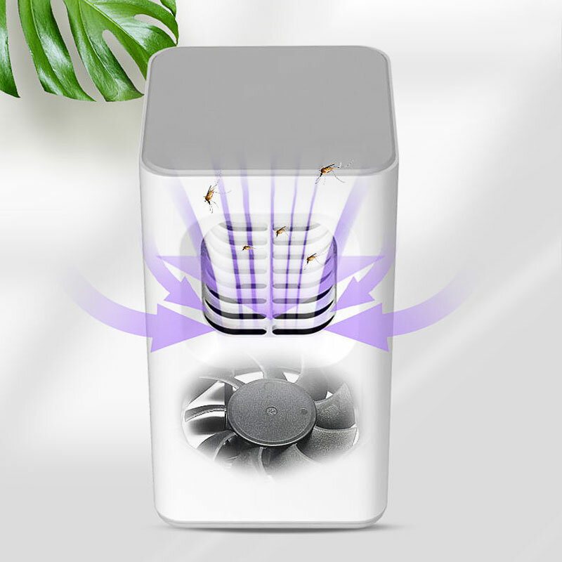 Usb Elektrisk Myggdödare Led Nattljus Trap Lampa Fly Bug Pest Zapper För Home Indoor Camping