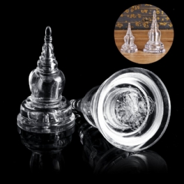 Akryl Klar Tibet Tibetansk Buddhist Mikky Crystal Stupa Tower