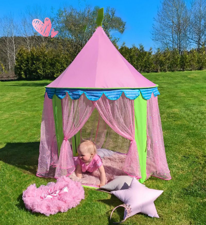 Barn Tipi Lektält Princess Castle Girls Playhouse Indoor