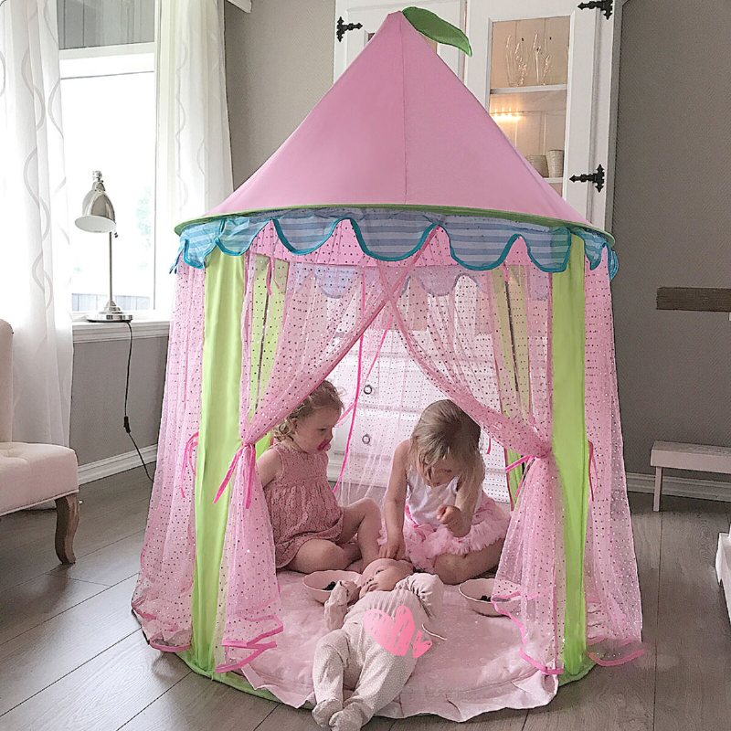 Barn Tipi Lektält Princess Castle Girls Playhouse Indoor